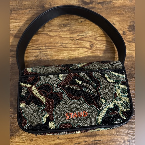 STAUD TOMMY CAMO BEADED BAG DISCONTINUED COLORWAY - Picture 11 of 13